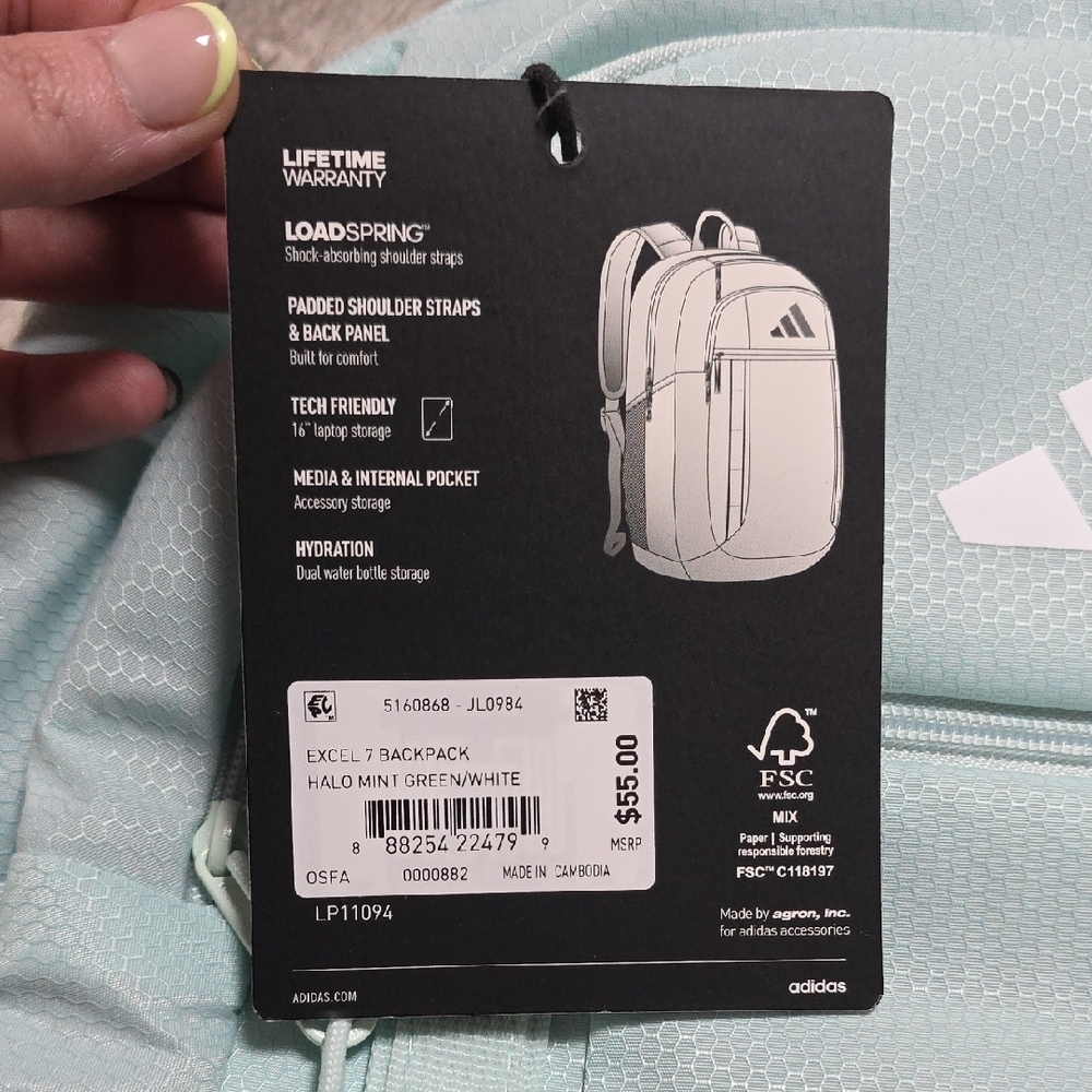Adidas | Excel 7 Backpack Large 34L Athletic Laptop Bag *NWT - Picture 2 of 11